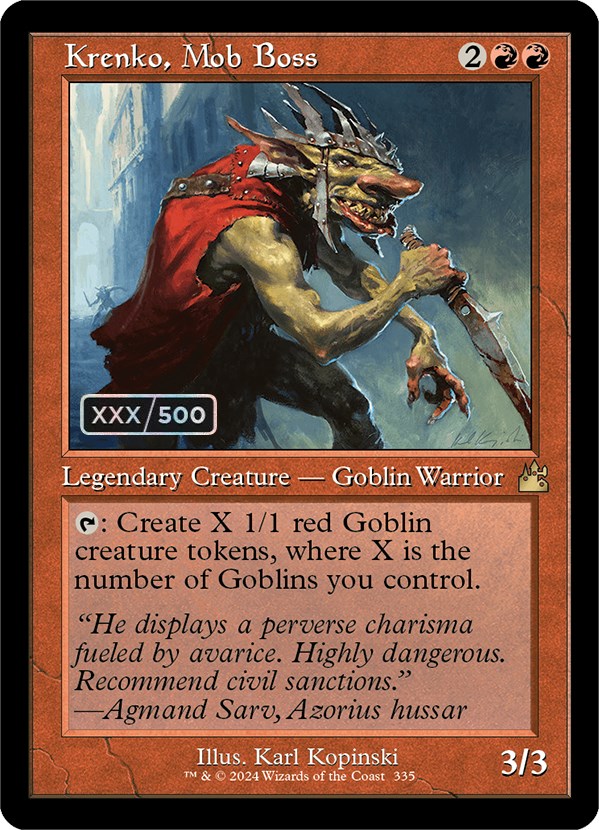 Krenko, Mob Boss (Retro) (Serialized) [Ravnica Remastered] | Odin's Place