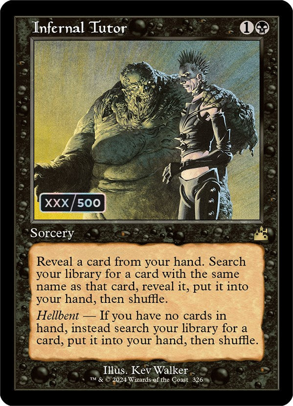 Infernal Tutor (Retro) (Serialized) [Ravnica Remastered] | Odin's Place