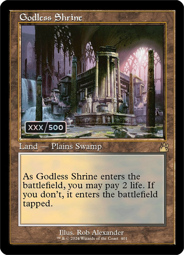 Godless Shrine (Retro) (Serialized) [Ravnica Remastered] | Odin's Place