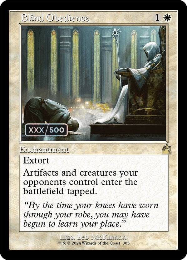Blind Obedience (Retro) (Serialized) [Ravnica Remastered] | Odin's Place
