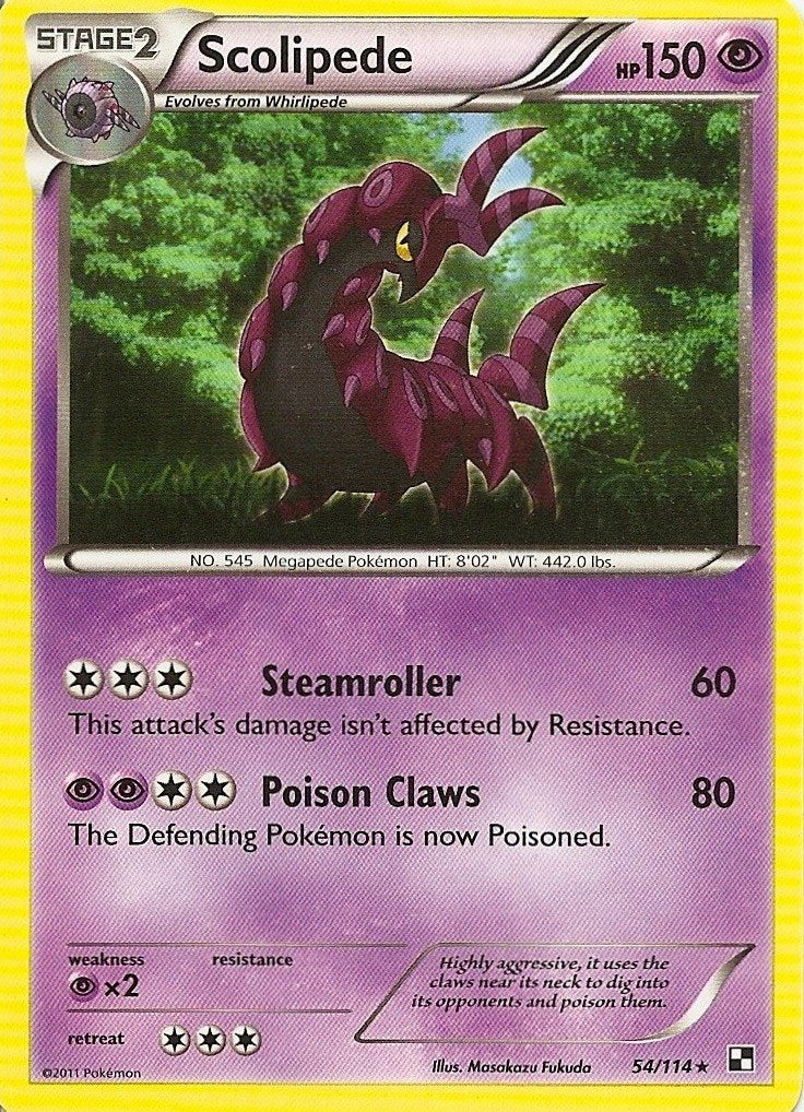 Scolipede (54/114) (Cracked Ice Holo) [Black & White: Dragons Exalted] | Odin's Place