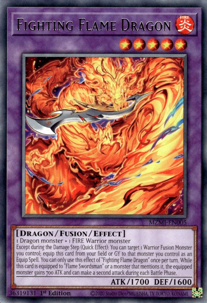 Fighting Flame Dragon [MZMI-EN005] Rare | Odin's Place