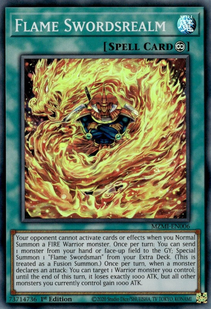 Flame Swordsrealm [MZMI-EN006] Super Rare | Odin's Place
