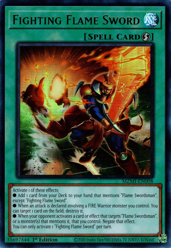 Fighting Flame Sword [MZMI-EN008] Ultra Rare | Odin's Place