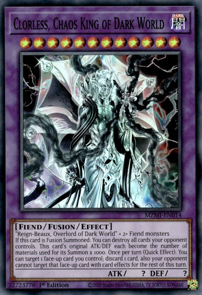 Clorless, Chaos King of Dark World [MZMI-EN014] Super Rare | Odin's Place