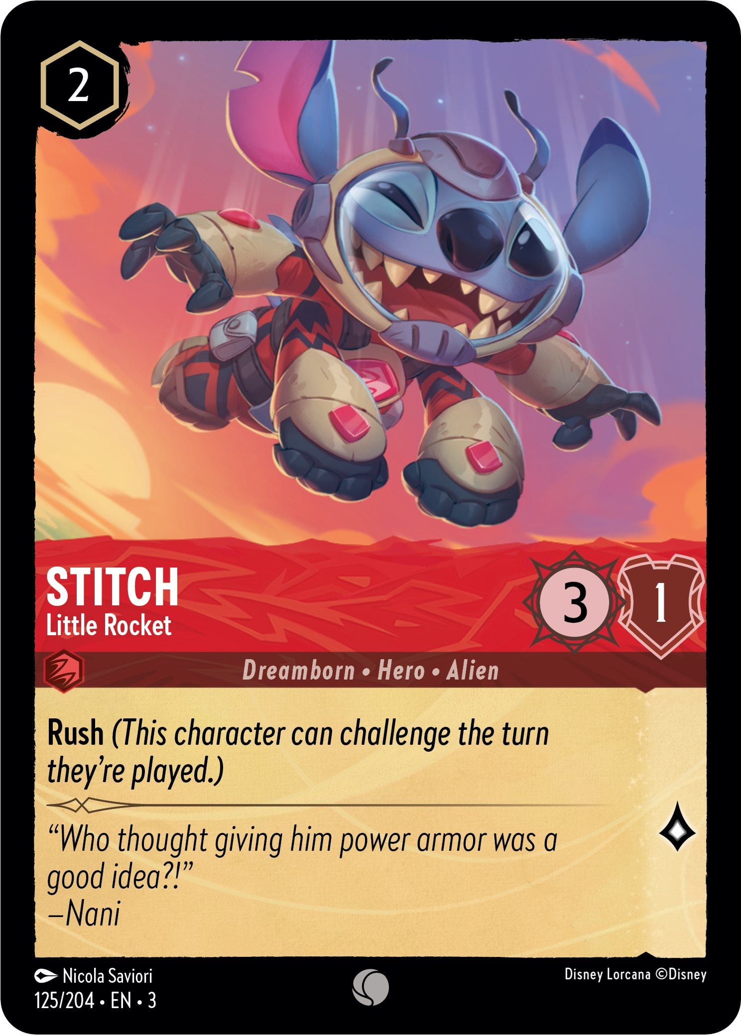 Stitch - Little Rocket (125/204) [Into the Inklands] | Odin's Place