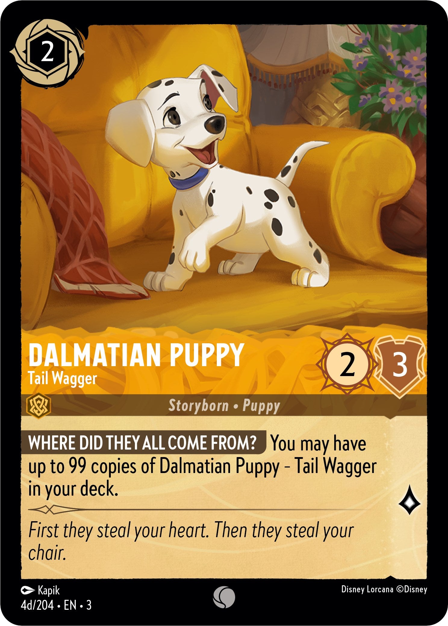 Dalmatian Puppy - Tail Wagger (4d) (4d/204) [Into the Inklands] | Odin's Place