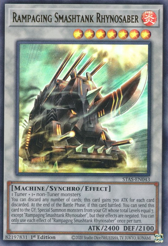 Rampaging Smashtank Rhynosaber [STAS-EN043] Ultra Rare | Odin's Place