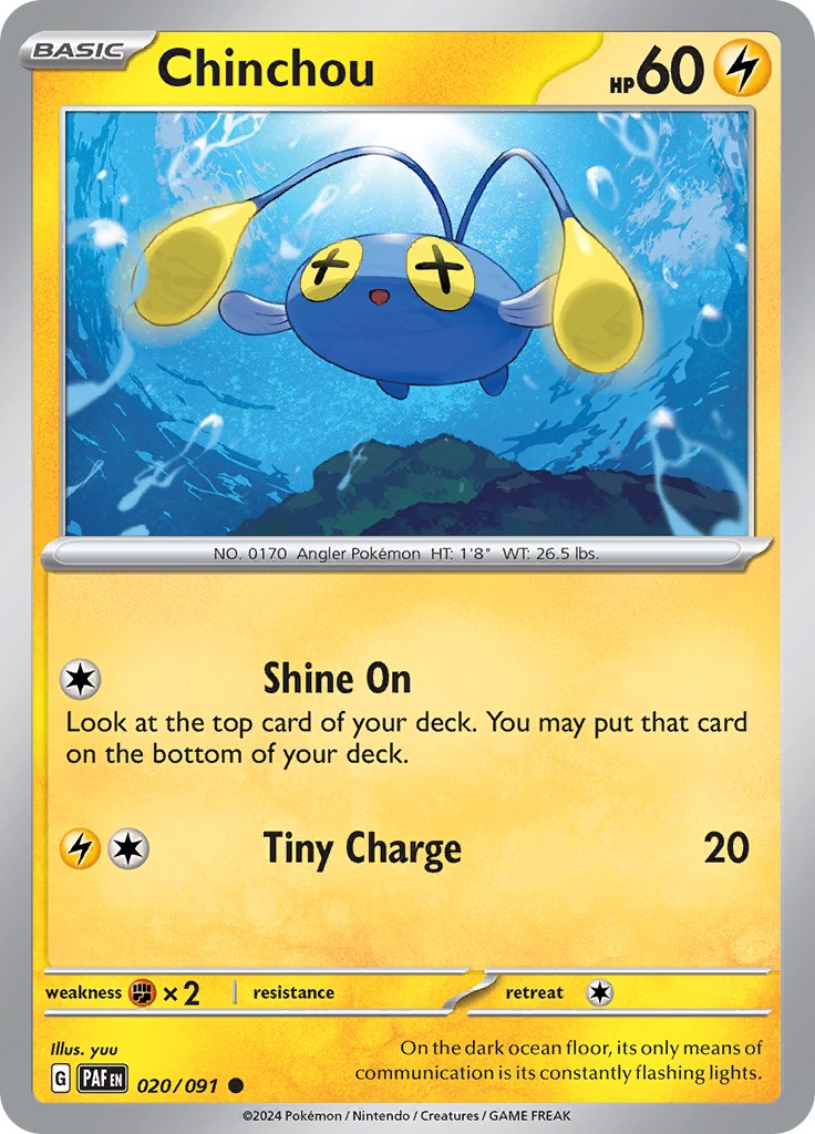 Chinchou (020/091) [Scarlet & Violet: Paldean Fates] | Odin's Place