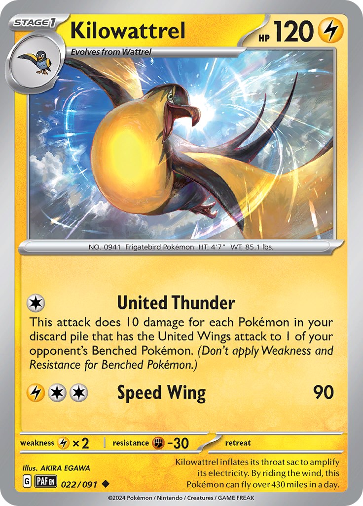 Kilowattrel (022/091) [Scarlet & Violet: Paldean Fates] | Odin's Place