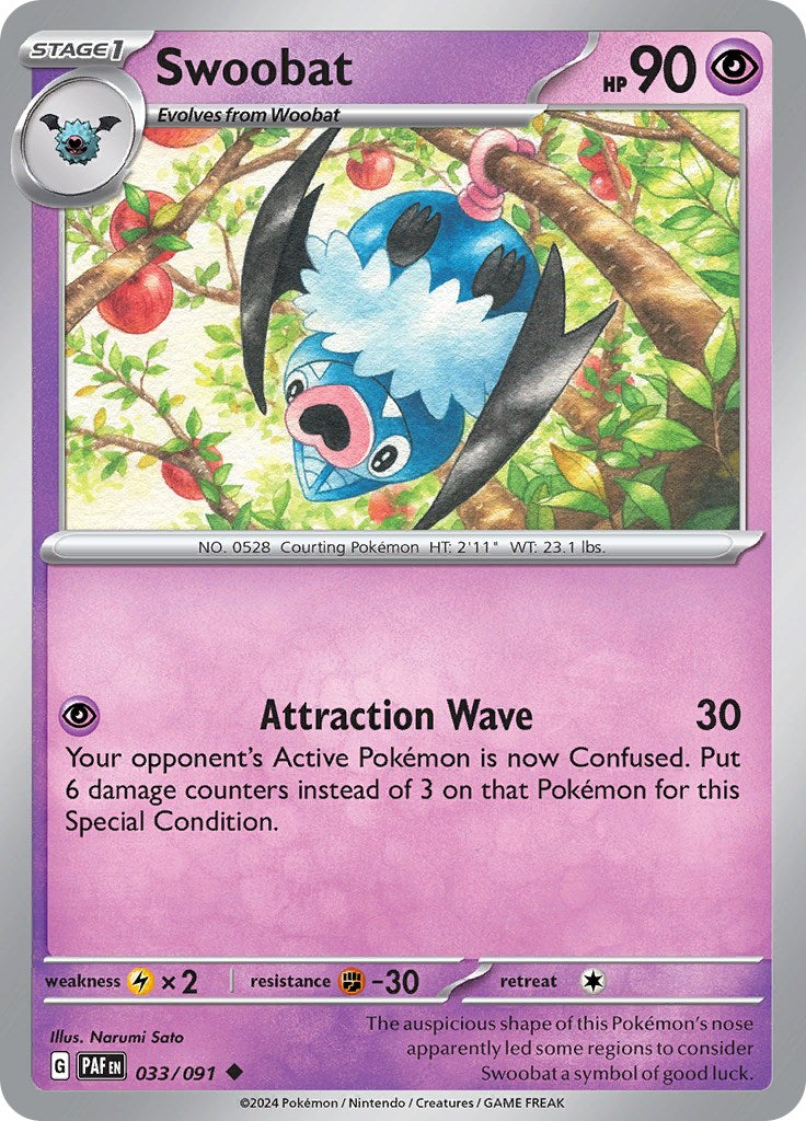 Swoobat (033/091) [Scarlet & Violet: Paldean Fates] | Odin's Place