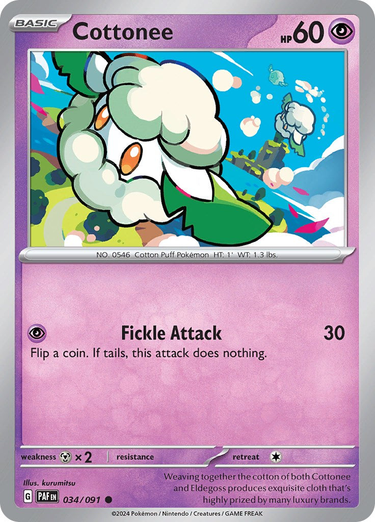 Cottonee (034/091) [Scarlet & Violet: Paldean Fates] | Odin's Place
