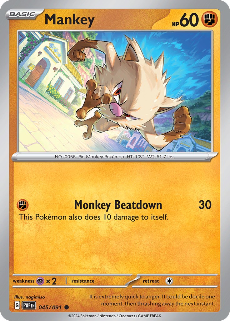 Mankey (045/091) [Scarlet & Violet: Paldean Fates] | Odin's Place