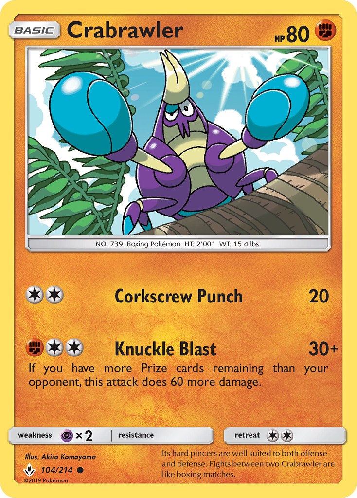 Crabrawler (104/214) [Sun & Moon: Unbroken Bonds] | Odin's Place