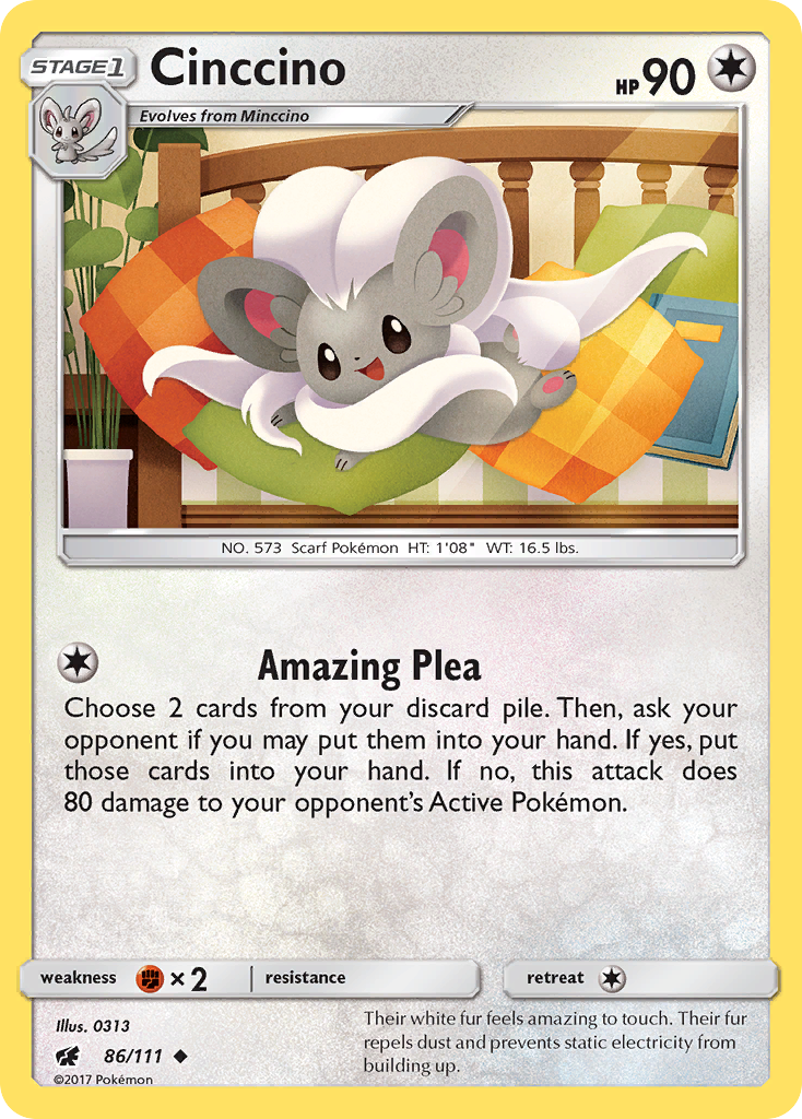 Cinccino (86/111) [Sun & Moon: Crimson Invasion] | Odin's Place
