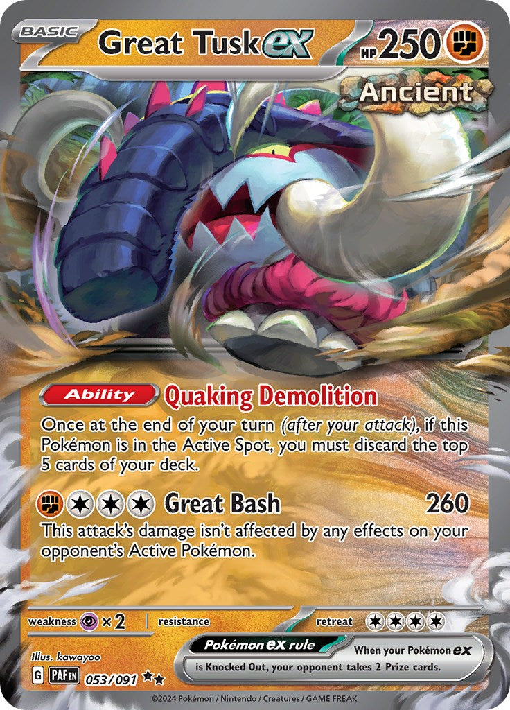 Great Tusk ex (053/091) [Scarlet & Violet: Paldean Fates] | Odin's Place