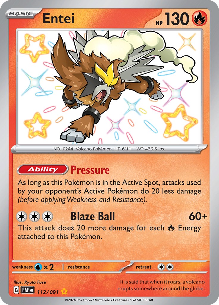 Entei (112/091) [Scarlet & Violet: Paldean Fates] | Odin's Place