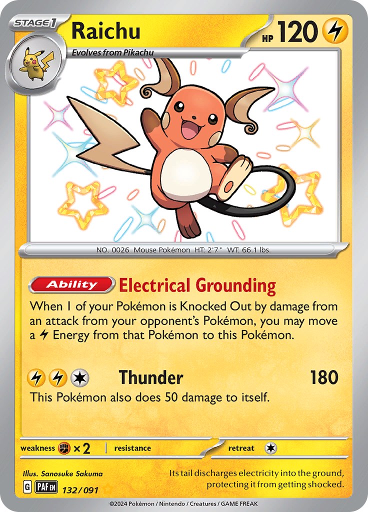 Raichu (132/091) [Scarlet & Violet: Paldean Fates] | Odin's Place