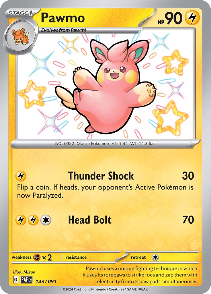 Pawmo (143/091) [Scarlet & Violet: Paldean Fates] | Odin's Place