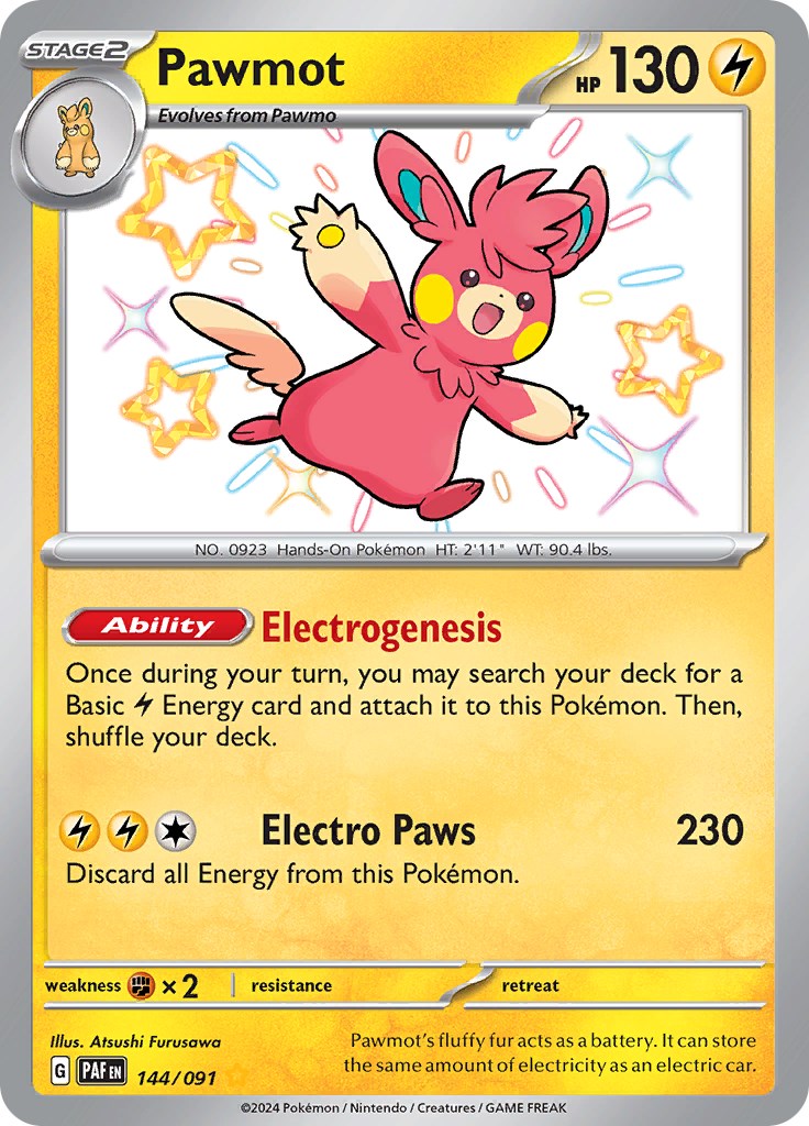 Pawmot (144/091) [Scarlet & Violet: Paldean Fates] | Odin's Place