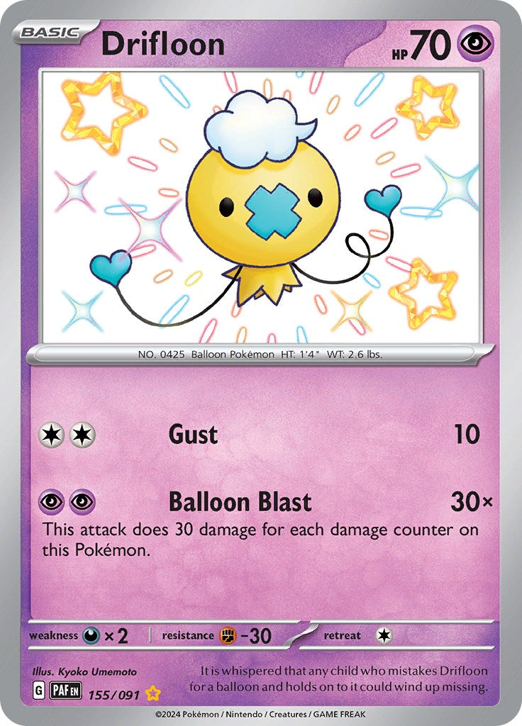 Drifloon (155/091) [Scarlet & Violet: Paldean Fates] | Odin's Place