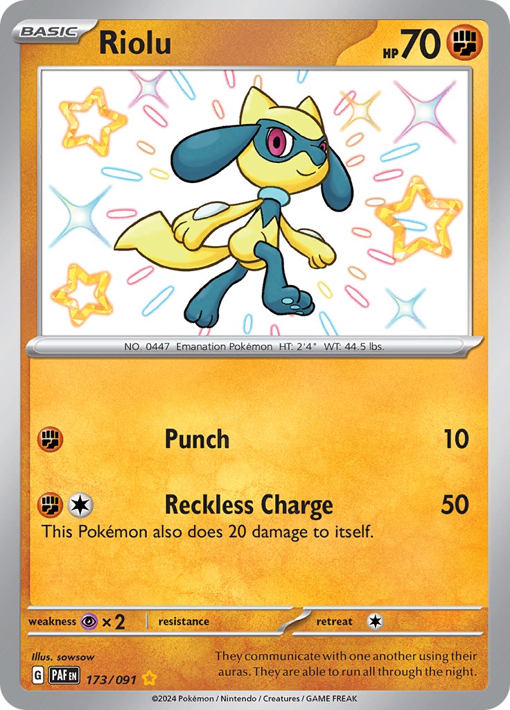 Riolu (173/091) [Scarlet & Violet: Paldean Fates] | Odin's Place