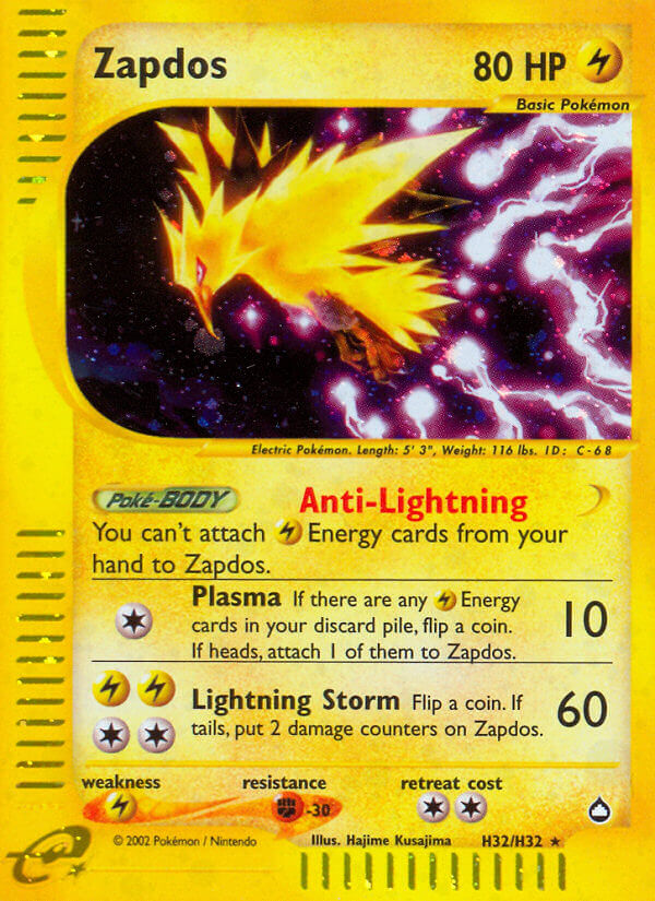 Zapdos (H32/H32) [Aquapolis] | Odin's Place