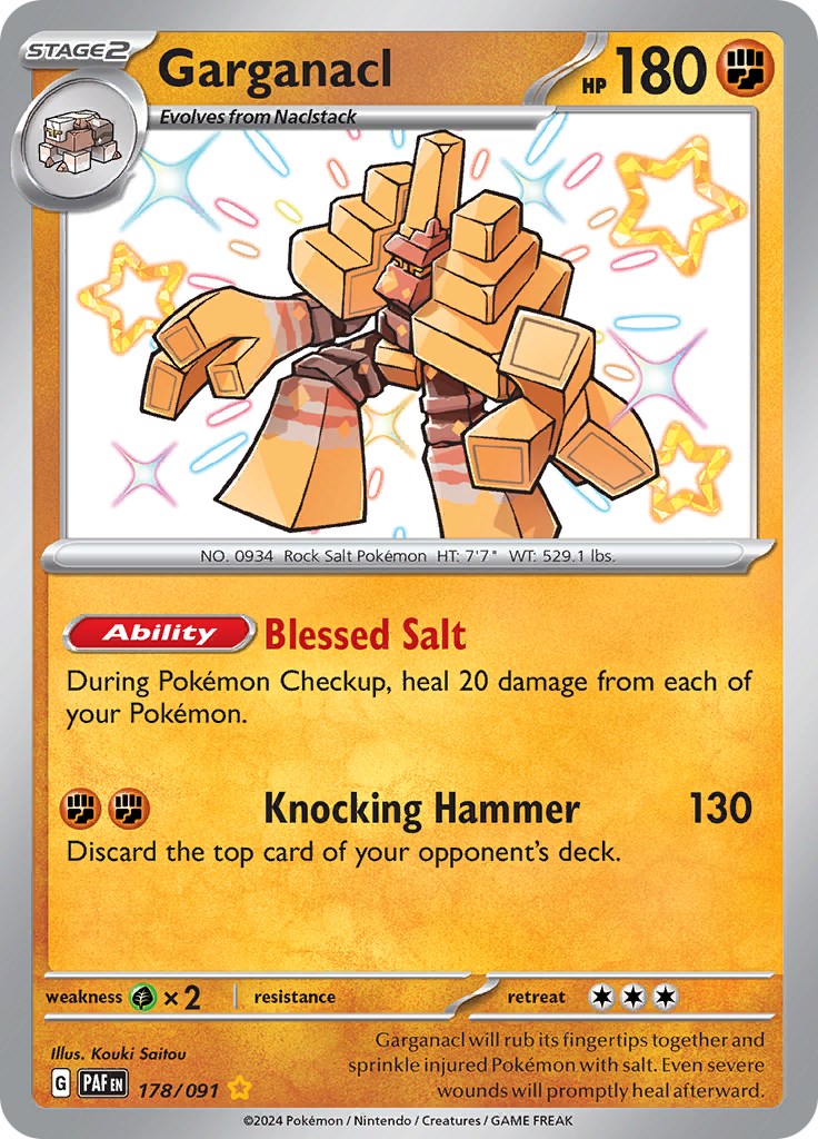Garganacl (178/091) [Scarlet & Violet: Paldean Fates] | Odin's Place