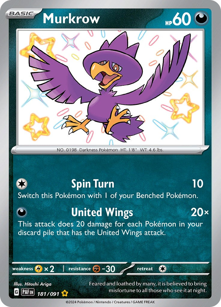 Murkrow (181/091) [Scarlet & Violet: Paldean Fates] | Odin's Place
