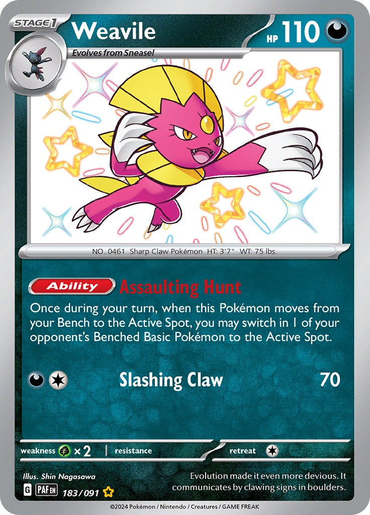 Weavile (183/091) [Scarlet & Violet: Paldean Fates] | Odin's Place