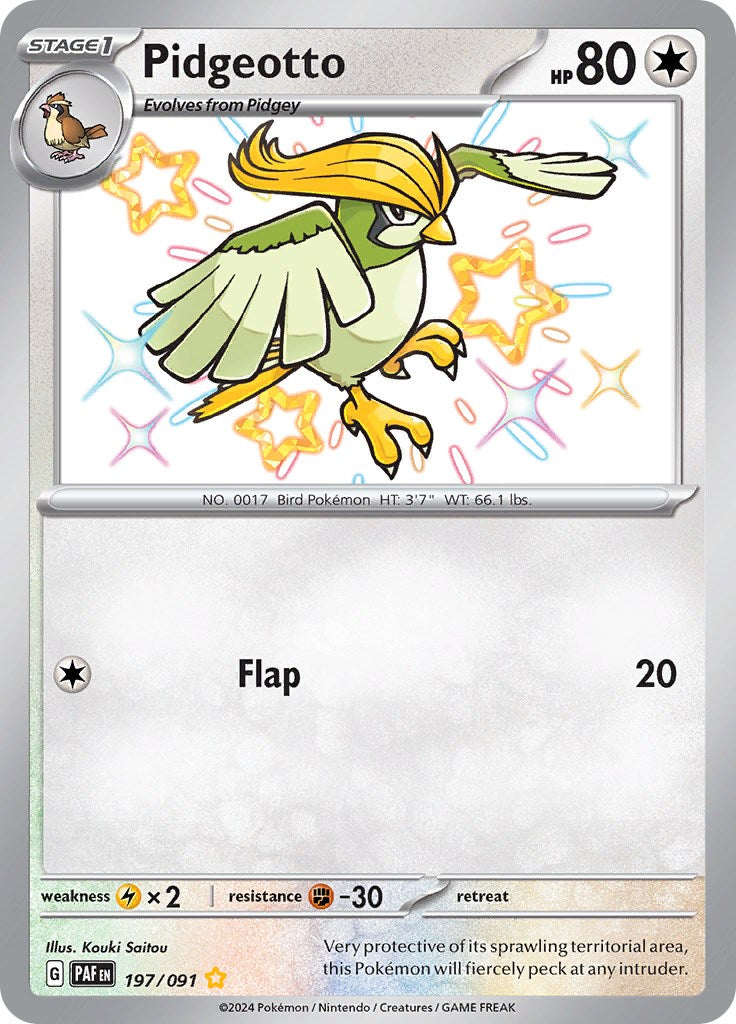Pidgeotto (197/091) [Scarlet & Violet: Paldean Fates] | Odin's Place