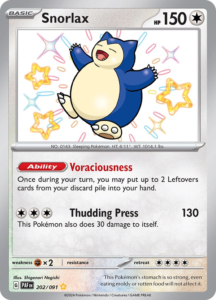 Snorlax (202/091) [Scarlet & Violet: Paldean Fates] | Odin's Place