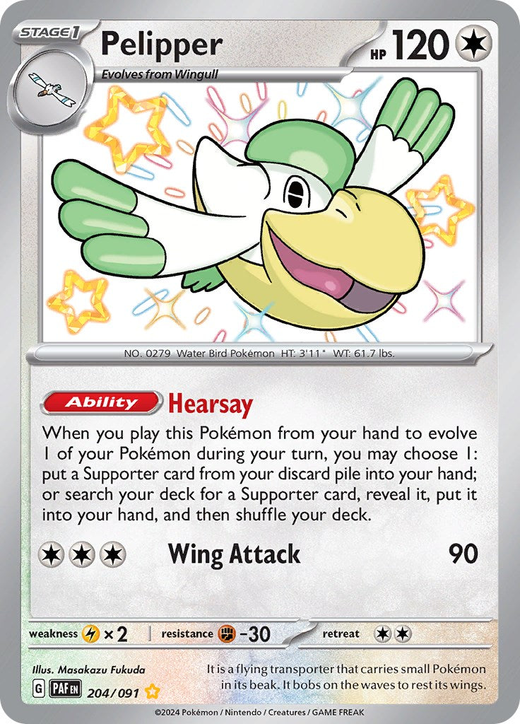 Pelipper (204/091) [Scarlet & Violet: Paldean Fates] | Odin's Place