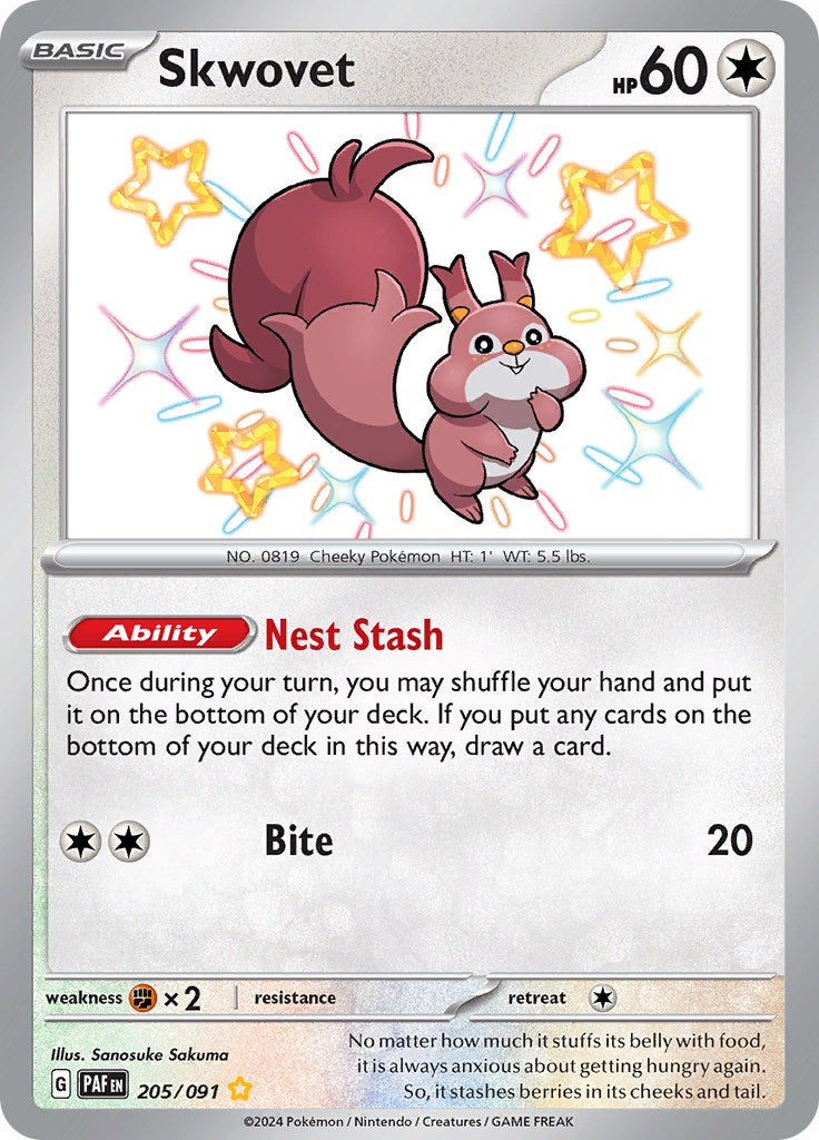 Skwovet (205/091) [Scarlet & Violet: Paldean Fates] | Odin's Place