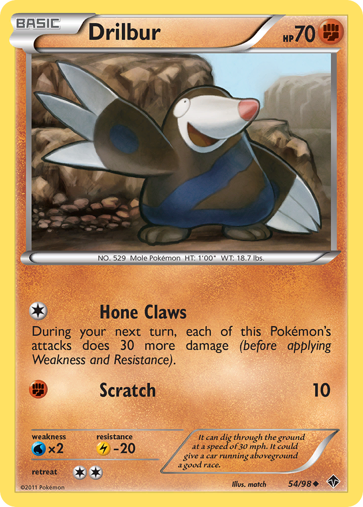 Drilbur (54/98) [Black & White: Emerging Powers] | Odin's Place