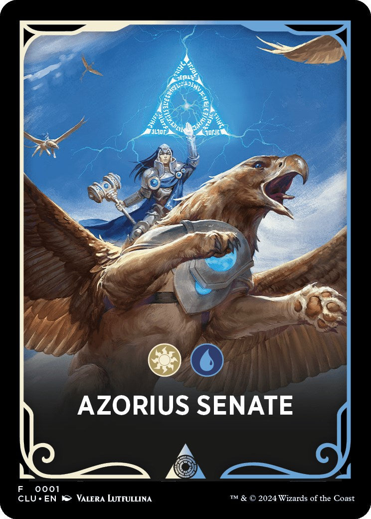 Azorius Senate Theme Card [Ravnica: Clue Edition Tokens] | Odin's Place