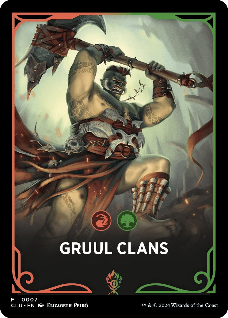 Gruul Clans Theme Card [Ravnica: Clue Edition Tokens] | Odin's Place