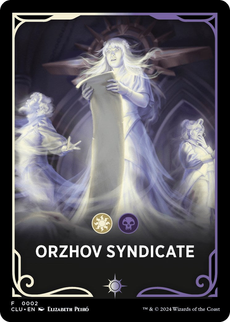 Orzhov Syndicate Theme Card [Ravnica: Clue Edition Tokens] | Odin's Place
