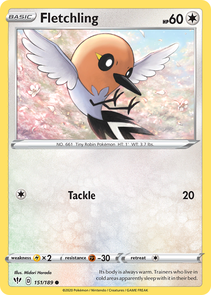 Fletchling (151/189) [Sword & Shield: Darkness Ablaze] | Odin's Place
