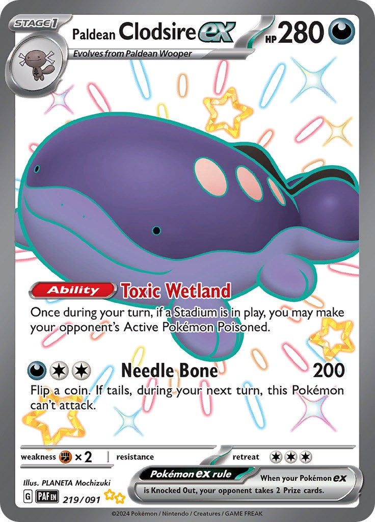 Paldean Clodsire ex (219/091) [Scarlet & Violet: Paldean Fates] | Odin's Place