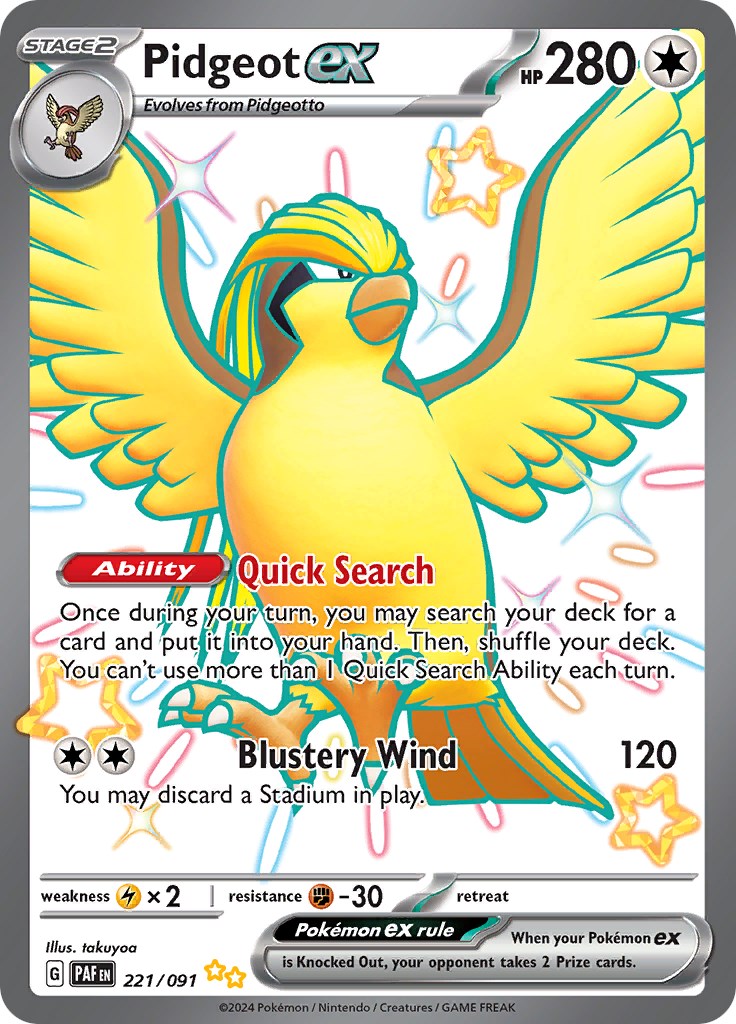 Pidgeot ex (221/091) [Scarlet & Violet: Paldean Fates] | Odin's Place