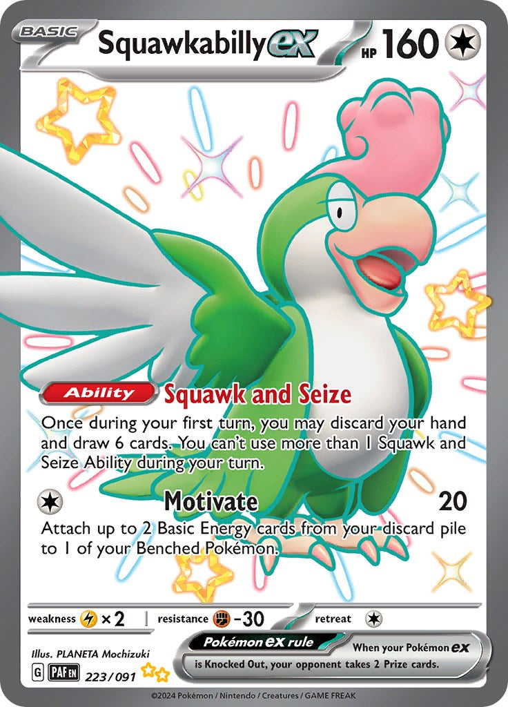 Squawkabilly ex (223/091) [Scarlet & Violet: Paldean Fates] | Odin's Place