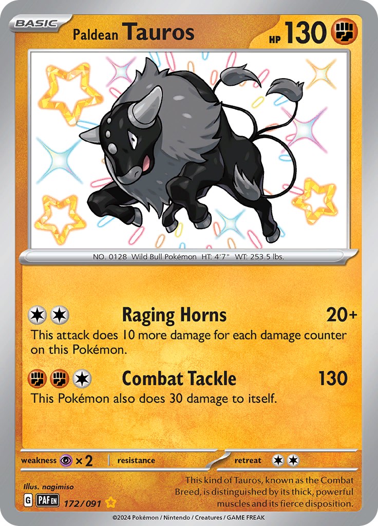 Paldean Tauros (172/091) [Scarlet & Violet: Paldean Fates] | Odin's Place