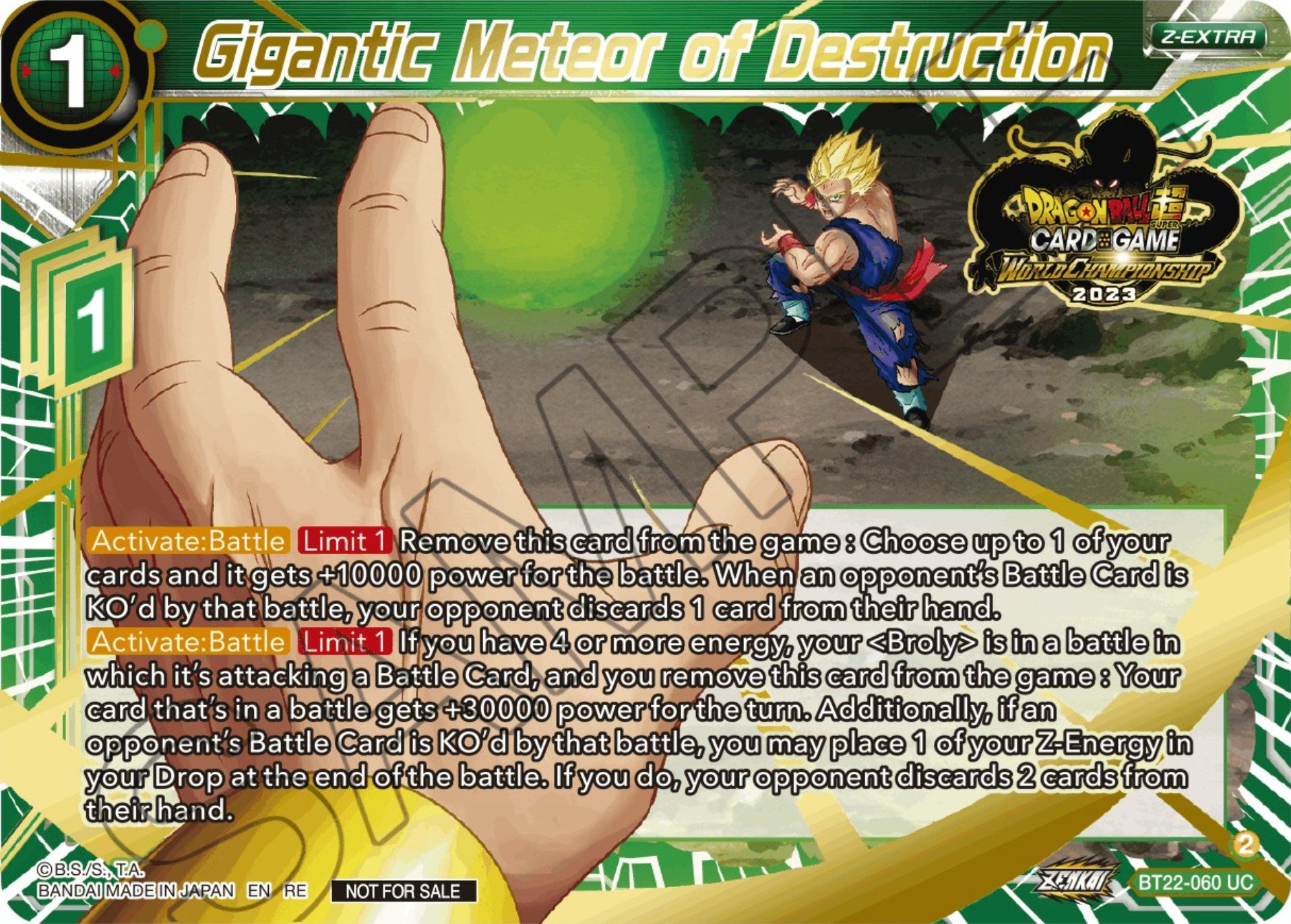Gigantic Meteor of Destruction (2023 World Championship Z-Extra Card Set) (BT22-060) [Tournament Promotion Cards] | Odin's Place