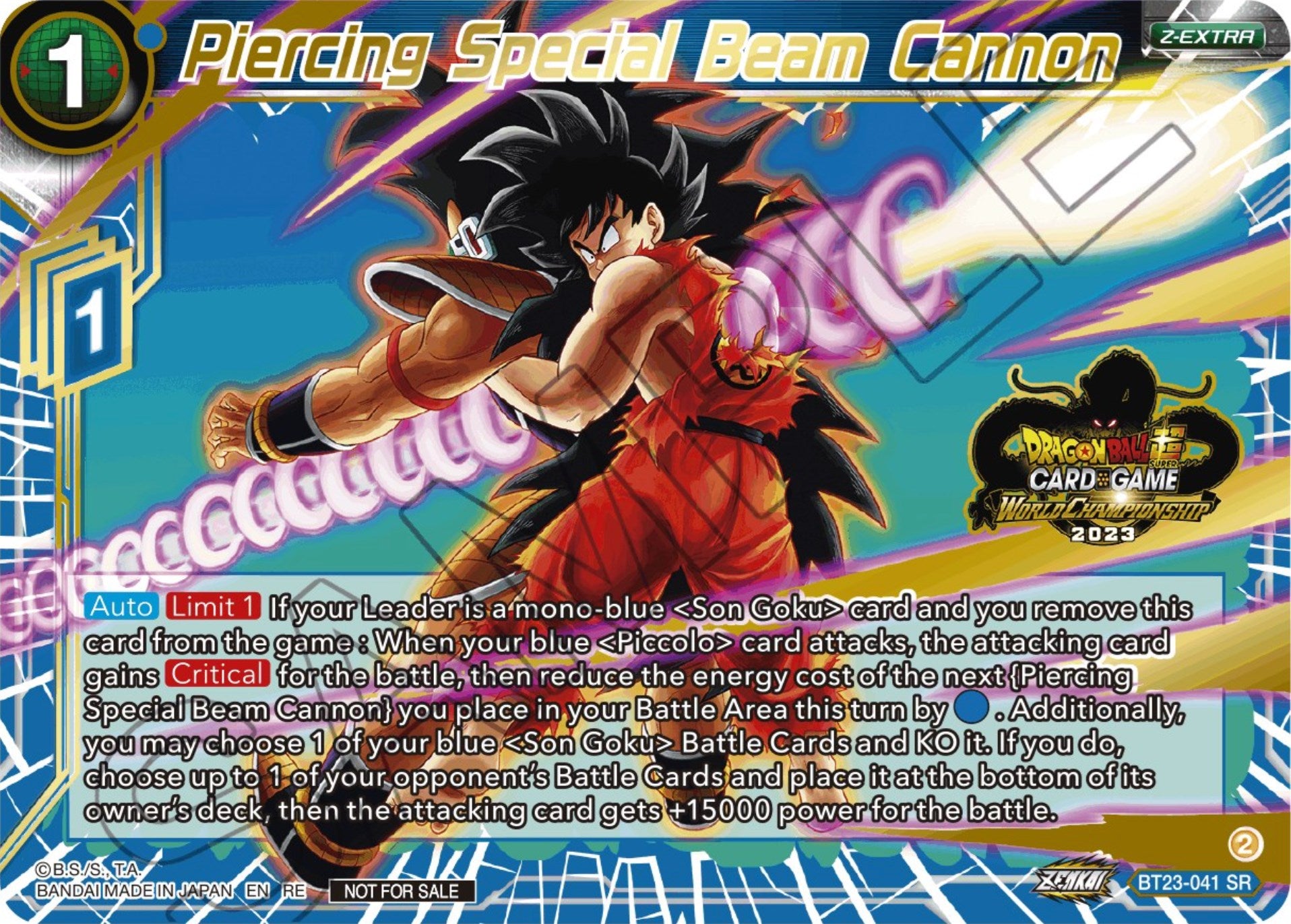 Piercing Special Beam Cannon (2023 World Championship Z-Extra Card Set) (BT23-041) [Tournament Promotion Cards] | Odin's Place
