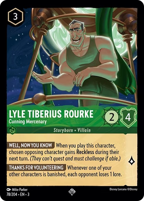 Lyle Tiberius Rourke - Cunning Mercenary (78/204) [Into the Inklands] | Odin's Place
