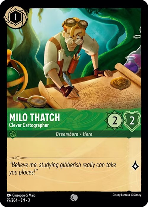 Milo Thatch - Clever Cartographer (79/204) [Into the Inklands] | Odin's Place
