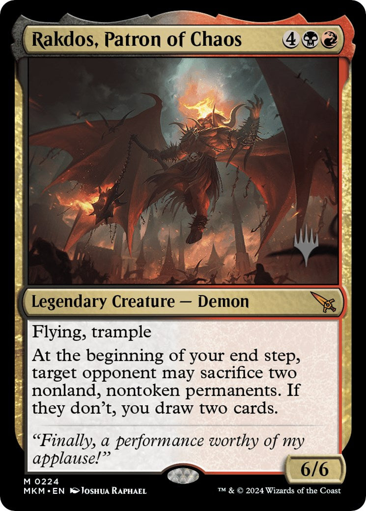 Rakdos, Patron of Chaos (Promo Pack) [Murders at Karlov Manor Promos] | Odin's Place