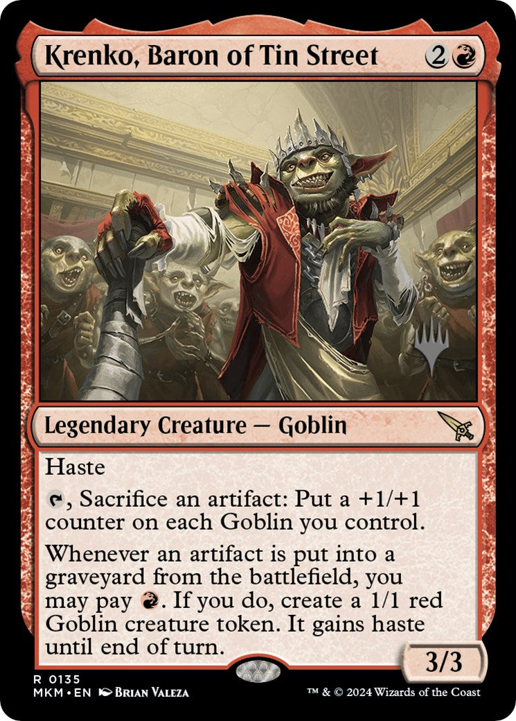 Krenko, Baron of Tin Street (Promo Pack) [Murders at Karlov Manor Promos] | Odin's Place