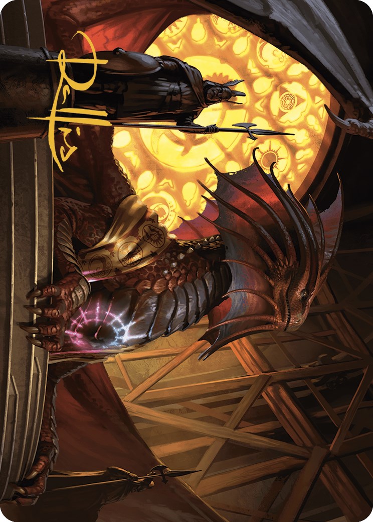 Niv-Mizzet, Guildpact Art Card (21/49) (Gold-Stamped Signature) [Murders at Karlov Manor Art Series] | Odin's Place